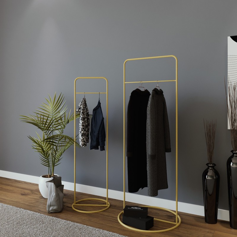 13317_0-800x800 Ντουλάπα Oberhausen χρυσό μεταλλικό 46x34x140εκ ed13317 - Image 1