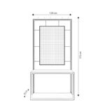 Έπιπλο εισόδου Mainz καρυδί μελαμίνη μεταλλικά πόδια 120x30x172εκ ed13318 - Image 2