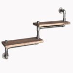 Ράφι Tubo μέταλλο ξύλο 75x35x14cm ed1331 - Image 4