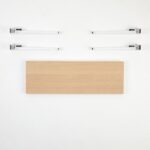 Σκαμπό Khalkeus ξύλινο άσπρο μελαμίνη 90x30x45εκ ed13326 - Image 4