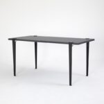 Τραπέζι Pinios ανθρακί μελαμίνη μαύρα μεταλλικά πόδια 150x75cm ed13332 - Image 5