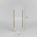 Καθρέφτης Asti χρυσό χρώμα μέταλλο 50x150cm ed13339 - Image 2