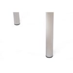 Τραπέζι Polo μελαμίνη καρυδί ασημί μεταλλικά πόδια 110x70x75cm ed13342 - Image 2