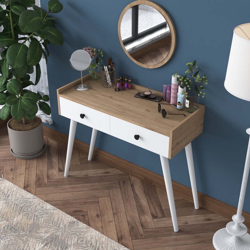 13372_0-800x800 Τουαλέτα Fog άσπρο καρυδί μελαμίνη 98 6x40x83 8εκ ed13372 - Image 1