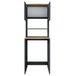 Ραφιέρα πλυντηρίου Kid καρυδί ανθρακί μελαμίνη 65x60x183 6εκ ed13373 - Image 3