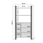 Σετ γραφείου COSMO μελαμίνη μέταλλο 139x60cm ed13378 - Image 2