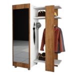 Έπιπλο εισ΄οδου Antre άσπρο καρυδί μελαμίνη 105x47 2x185εκ ed1337 - Image 3