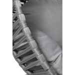 Κουνιστή καρέκλα κήπου Findik μαύρο γκρι μέταλλο 110x110x196εκ ed13395 - Image 2