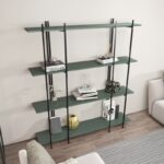 Βιβλιοθήκη Moss πράσινο μαύρο μελαμίνη 160x29 6x180εκ ed13405 - Image 5