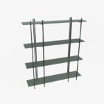 Βιβλιοθήκη Moss πράσινο μαύρο μελαμίνη 160x29 6x180εκ ed13405 - Image 4