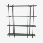 Βιβλιοθήκη Moss πράσινο μαύρο μελαμίνη 160x29 6x180εκ ed13405 - Image 3