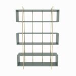 Βιβλιοθήκη Bruti πράσινο χρυσό μελαμίνη 120x29 6x180εκ ed13407 - Image 4