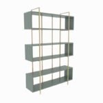 Βιβλιοθήκη Bruti πράσινο χρυσό μελαμίνη 120x29 6x180εκ ed13407 - Image 3