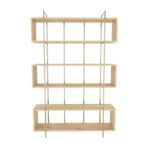 Βιβλιοθήκη Bruti δρυς χρυσό μελαμίνη 120x29 6x180εκ ed13408 - Image 3