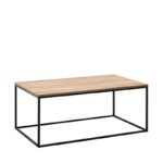 Τραπέζι σαλονιού Grid καρυδί μελαμίνη μεταλλικό πλαίσιο 100x60x42εκ ed13411