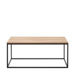 Τραπέζι σαλονιού Grid καρυδί μελαμίνη μεταλλικό πλαίσιο 100x60x42εκ ed13411 - Image 2