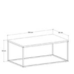 Τραπέζι σαλονιού Grid καρυδί μελαμίνη μεταλλικό πλαίσιο 100x60x42εκ ed13411 - Image 3