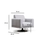 Πολυθρόνα Nicea γκρι 91x82x87cm ed1341 - Image 2