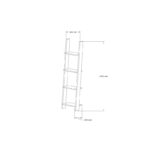 Ραφιέρα Fayko άσπρο Sapphire μελαμίνη 49x25x170εκ ed1343 - Image 2