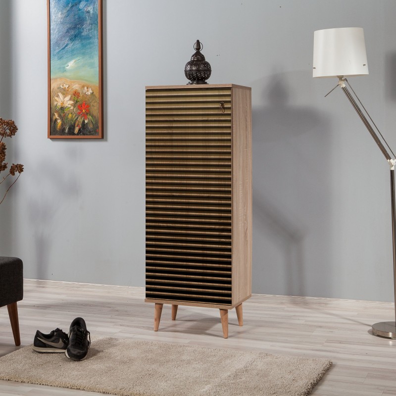 134_0-800x800 STELLA ΠΑΠΟΥΤΣΟΘΗΚΗ ΛΕΥΚΟ ΜΕΛΑΜΙΝΗ 50x38xH135cm ed134 - Image 1