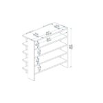 Παπουτσοθήκη Sari Atlantic Pine μελαμίνη 72x31 4x75 6cm ed13515 - Image 2