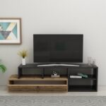 Έπιπλο τηλεόρασης Dora Atlantic Pine μαύρο 120x57 1x58cm ed13528