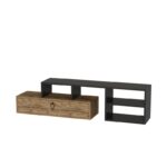 Έπιπλο τηλεόρασης Dora Atlantic Pine μαύρο 120x57 1x58cm ed13528 - Image 3