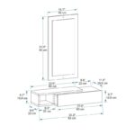 Έπιπλο εισόδου Vien Atlantic Pine άσπρο μελαμίνη με καθρέπτη 82x29 6x15 8εκ ed13539 - Image 2