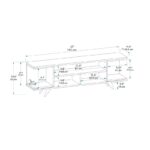 Έπιπλο tv Best μαύρο καρυδί χρώμα μελαμίνη 120x30x33cm ed13540 - Image 2