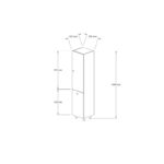 Ντουλάπι μπάνιου Lipa καρυδί μελαμίνη 35x31 9x154 8cm ed1355 - Image 2