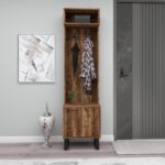 Έπιπλο εισόδου Zela καρυδί χρώμα μοριοσανίδα 45x23 8x173 6cm ed13568 - Image 4