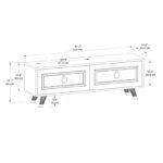 Έπιπλο tv Sonia μαύρο χρυσό χρώμα μελαμίνη 120x45x29 6cm ed13571 - Image 2
