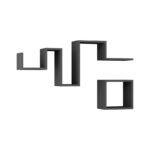 Ράφι τοίχου Follow ανθρακί μελαμίνη 116x20x45cm ed1358 - Image 2