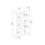 Βιβλιοθήκη Meldan ανοικτό καρυδί ανθρακί μελαμίνη 80x25x123 6εκ ed13597 - Image 2