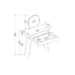 Τουαλέτα κρεβατοκάμαρας Siena Atlantic Pine μελαμίνη 129 2x35x72cm ed13616 - Image 2