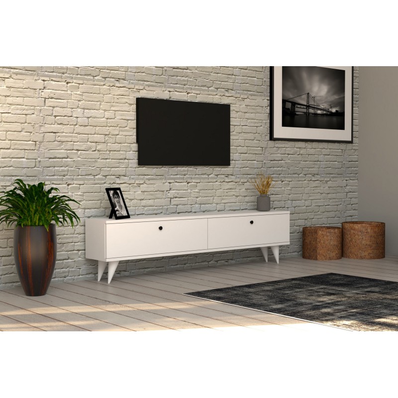 1363_0-800x800 Έπιπλο τηλεόρασης Parisi λευκό 160x25x35cm μελαμίνη ed1363 - Image 1