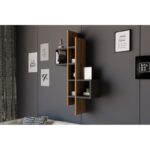 Ραφιέρα Emse δρυς ανθρακί μελαμίνη 53 8x19 6x108εκ ed1365