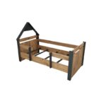 Κρεβάτι Valerin Atlantic Pine ανθρακί μελαμίνη 133 7x109x199 6cm ed13686 - Image 3