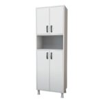 Ντουλάπι Seven άσπρο μελαμίνη 62 6x35 8x191εκ ed1368 - Image 4