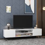 Έπιπλο τηλεόρασης Fioritura λευκό μελαμίνης 160x37 4x47cm ed1369