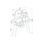 Τουαλέτα κρεβατοκάμαρας Ruges ανθρακί μελαμίνη 130 8x35x74cm ed13710 - Image 2
