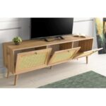 Έπιπλο TV Frosinone oak χρώμα μελαμίνη 180x40x60cm ed1371 - Image 4