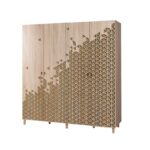 Ντουλάπα ρούχων Trio 180x52x192cm μελαμίνη oak ed1372 - Image 5
