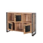 Μπουφέ Sinistra Atlantic Pine μαύρο χρώμα μελαμίνη 126x35xH89cm ed1374 - Image 4