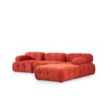 Γωνιακός καναπές Doblo με Pouffe κόκκινο 315x210cm ed13773 - Image 5