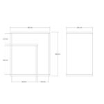 Βοηθητικό τραπέζι Dakota Anthracite 29 6x50x50cm ed13776 - Image 2