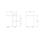 Βοηθητικό τραπέζι Amy Anthracite 45x35x50cm ed13780 - Image 2