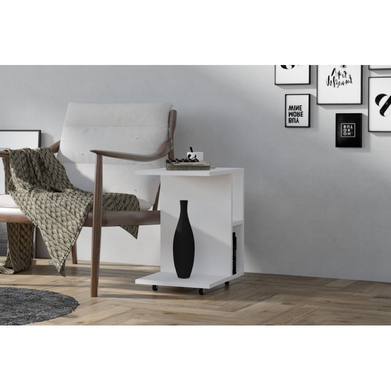 13781_0-800x800 Βοηθητικό τραπέζι Amy White 45x35x50cm ed13781 - Image 1