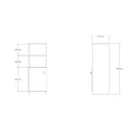 Ντουλάπι Owen Sapphire μελαμίνη 33 2x31 4x91 8εκ ed13783 - Image 2