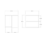 Βοηθητικό τραπέζι Marry Sapphire 50X50X50cm ed13785 - Image 2